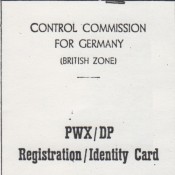 The front of Sidonia’s DP (displaced person) ID card Displaced Person ID