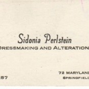 Sidonia’s business card Business Card