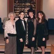 Sidonia with Daughter Hanna, and grandchildren Stephen and Brenda at Stephen’s Bar Mitzvah, May, 1993 Sidonia and Family
